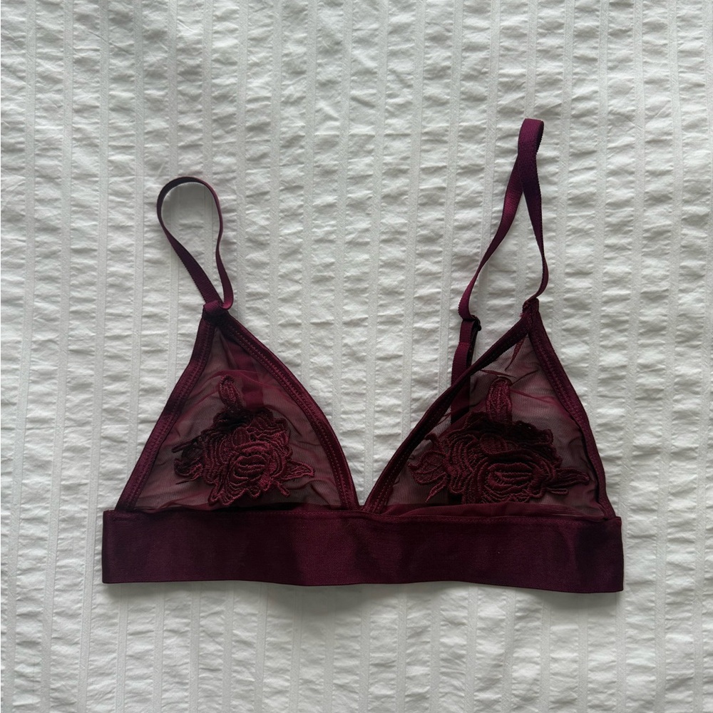 Urban Outfitters Burgundy Lace Bralette